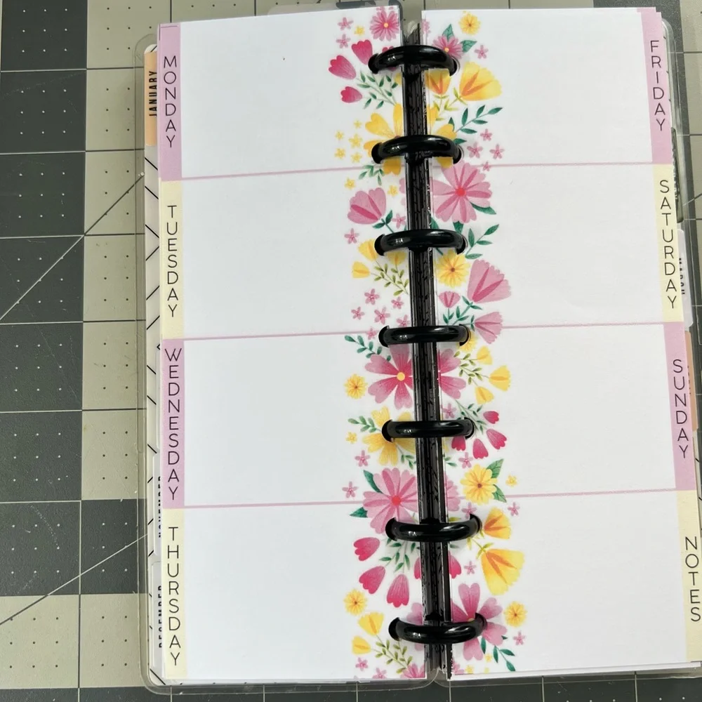 Skinny mini Happy Planner weekly Inserts